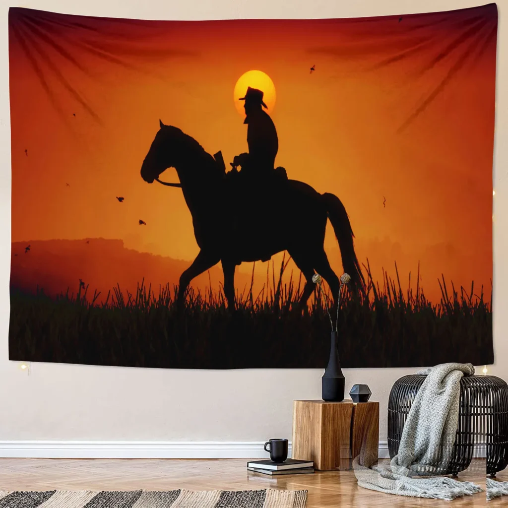 6 Sizes Cowboy Red Dead R Redemption 2 Tapestry Poster Game Wall Art Picture Gamer Room 10 - Red Dead Redemption 2 Shop