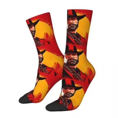 Autumn Winter Cool Unisex Red Dead Redemption 2 RDR2 Socks US West cowboy Sweat Absorbing Skateboard - Red Dead Redemption 2 Shop