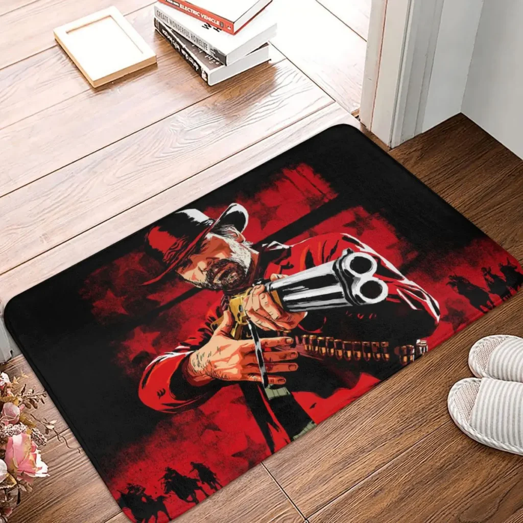 Red Dead Redemption John Marston Game Bathroom Non Slip Carpet Pointing A Gun At You Living - Red Dead Redemption 2 Shop