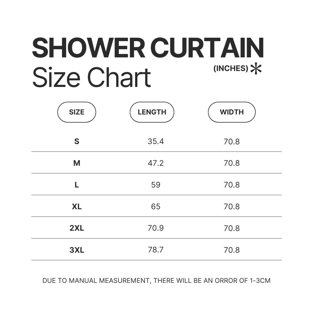 Shower Curtain Size Chart - Red Dead Redemption 2 Shop